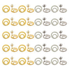 SUNNYCLUE 1 Box 80Pcs Stud Earring Findings with Loop Ear Nuts 40Pcs Real 24K Gold Plated Stainless Steel Stud Earring Blanks 40Pcs Earring Backs Round Earrings Studs Findings for Jewelry Making Kit - color: 20pairs Real 24k Gold Plated & Stainless Steel