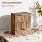 Emfogo Wooden Jewelry Box for Women, 6-Tier Large Jewelry Organizer Boxes with Mirror Rustic Solid Wood jewlery Storage Display for Rings Earrings Necklaces Bracelets watches(Carbonized Black)