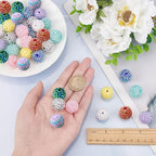 SUNNYCLUE 10 Styles 20mm Resin Rhinestone Beads Acrylic Round Chunky Beads for Jewelry Making Large Resin Berry Charms Bracelets Earrings Supplies Mixed Color DIY Craft - color: 40pcs 20mm Rhinestone Beads