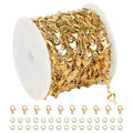 UMAOKANG 5 Meters Gold Plated Heart Chain for Jewelry Making Stainless Steel Chains Bulk for Women Necklace Anklet DIY Jewelry Supplies Findings - color: Gold Heart