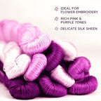 Natural 100% Silk Thread, Handmade Embroidery Thread Silk Floss 10 Colors 110m Each (65) - color: 65