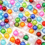 20mm Chunk Bubblegum Beads 180pcs Transparent, Colorful, Multifaceted Acrylic Bead Color Beadable Beads for Pen Bag Jewelry Making Necklace Bracelets (red&Green&Blue) - color: red&green&blue