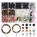 Tunmiok Natural Beads for Bracelets for Jewelry Bracelet Making kit for Adults with Spacer Beads & Bracelet Charms and Natural Stone for Jewelry Making & DIY Bracelet, Necklace, Earring Set Supplies