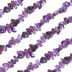 MECCANIXITY 220 Pcs Natural Drilled Purple Gemstone Chips Bulk 5mm to 8mm Dia. Irregular Tumbled Crystal Chip Beads for Jewelry Making Craft Supplies Craft Supplies (Purple) - color: Purple, size: 5-8mm