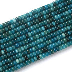 76pcs 5x8mm Natural Stone Blue Black Jade Rondelle Spacer Loose Beads Abacus Disk Stone Round Loose Gemstone Beads for Jewelry Making DIY Bracelet Necklace - color: Blue Black Stone