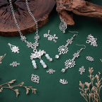 PH PandaHall 96pcs 12 Styles Flower Charms, Flower Connectors Links Pendant Metal Filigree Charms Jewelry Connector for Dangle Earrings Bracelets Necklaces Crafts Making, Antique Silver