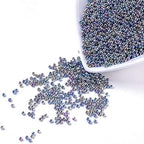 Craftdady 12/0 Metallic Round Glass Seed Beads 2mm Colorful Tiny Loose Ball Pony Spacer Beads About 3300Pcs for Jewelry Making Hole: 0.3mm - color: Metallic Colorful, 2mm
