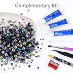 60g Black AB Flatback Half Round Pearls Mixed Size 3-10mm Resin Craft Beads for Nail Art, Face Gems, DIY Jewelry Making - color: Black AB, size: 60g