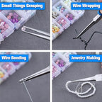 SPEEDWOX Mini Needle Nose Pliers Serrated Jaw with Protective Cover Needle Nose Pliers For Jewelry Making Mini Precision Wire Looping Fine Plier For Jewelry Making Wire Bending Small Object Gripping - style: Needle Nose Pliers Serrated Jaw with Cover