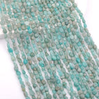 Natural Stone Beads 6-8mm Amazonite Oval Irregular Freeform Tumbled Loose Gemstone Beads for Jewelry Making 15 Inch Strand 50-55 Pcs - color: Amazonite-1 strand15”-approx. 55 beads