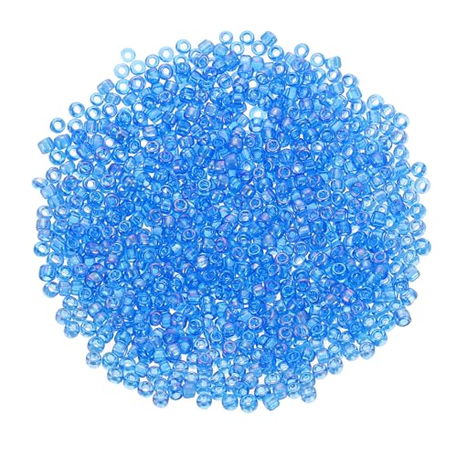 uxcell 2000 Pcs Glass Seed Beads Bulk, 1.5mm Mini Glass Bugle Beads for DIY Earrings, Necklaces, Bracelets, Jewelry Making, Light Blue - color: Light Blue, size: 1.5mm