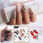 qiipii Old Golden Nail Rhinestones 120 Multi Shapes Flatback Gems K9 Glass Stones Metallic Gold Round Beads Diamonds Jewels Crystals w Pick Pen Charms for Nails Faces Eyes Makeup Crafts Clothes Shoes - color: Metallic Golden, size: A Set