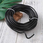 Fashewelry 32.8 Feet 5mm Black Aluminum Wire Bendable Metal Craft Wire for Beading Sculpting Jewelry Making - color: Round-Black, size: 5mm