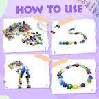 TOAOB 180pcs Assorted Lampwork Beads 8mm Glass Loose Spacer Beads for DIY Crafts Jewelry Making Bracelets Necklaces
