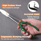 SPEEDWOX Long Reach Hose Grip Pliers 90 Degree Circle Plier Serrated Jaws Ring Nose Spark Plug Removal Tool for Hard to Reach Narrow Spaces High Leverage Reduce Efforts Non-slip Handle - style: 90° Hose Grip Pliers