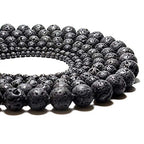 Natural Stone Beads 100pcs 6mm Black Lava Round Genuine Stone Beading Loose Gemstone Hole 1mm DIY Beads for Essential Oil Yoga Bracelet Necklace Earrings Jewelry Making (Black Lava Stone Beads,6mm) - color: Black Lava Stone Beads, size: 6mm