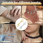 10 Pcs Double Lobster Clasp Necklace Chain Extenders Bracelet Clasp Connector Gold Silver Lobster Claw Clasps Double Opening Jewelry Clasps for DIY Jewelry Making - color: Gold+Silver