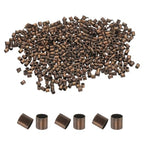 uxcell 500 Pcs Tube Crimp Beads, 1.5x1.5mm Copper Crimp Beads End Stopper Beads Tiny Loose Spacer Beads for Earrings Necklaces Bracelets Pendant DIY Crafts, Dark Bronze - color: Dark Bronze, size: 1.1 mm