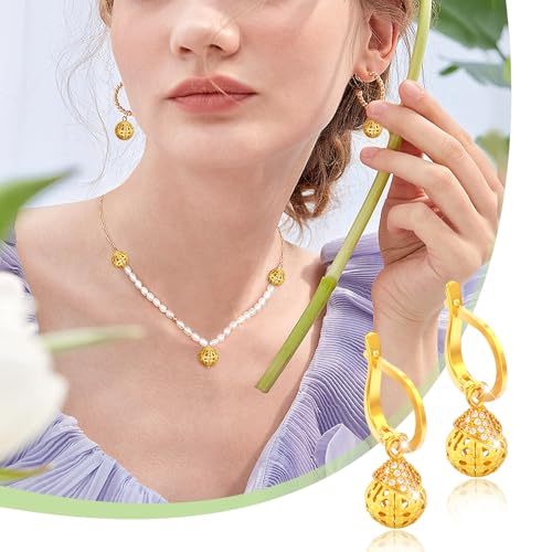 TOAOB 100pcs 12mm Gold Filigree Hollower Ball Beads Round Metal Loose Spacer Beads for DIY Crafts Bracelets Necklaces Earrings Jewelry Making - color: Gold, size: 12mm