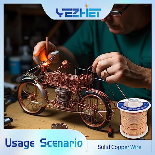 99.9% Solid Bare Copper Wire(16 Gauge(1.3MM, 16 OZ, 130Ft), Dead Soft Strong and Flexible, Copper Wire for Crafts/Jewelry Making/Electroculture Gardening - size: 16GA