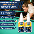 Pool Cue Tip Glue 100g, Quick Dry Billiard Cue Tip Glue for Pool Stick, Heavy Duty Super Adhesive for Snooker Cue, Pool Cue Accessories - No Tip Clamp Needed - size: 100g, style: Pool Cue Tip Glue