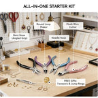 4Pcs Jewelry Making Pliers Set, Including Needle Nose Pliers, Round Nose Plier and Wire Cutters, Versatile Jewelry Tools for Repair, Wire Wrapping, Beading and Various Crafts
