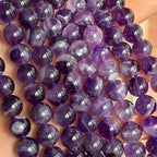 MJDCB Natural Dreamy Amethyst Beads Round Stone Beads DIY Loose Beads for Jewelry Making Beads 15" (10mm) - color: Dreamy Amethyst, size: 10mm