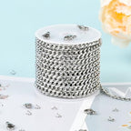 UMAOKANG 5 Meters Cuban Chain for Necklace DIY Jewelry Making Chains Bulk Stainless Steel Chain for Jewelry Making with Jump Rings and Lobster Clasps - color: 1.2mm Silver Cuban