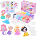 Meland Princess Fuse Beads Craft Kit for Girls, 5mm Beads Set with Pegboards & Accessories, Creative DIY Art Toy for Kids Ages 5-12, Perfect Birthday or Christmas Gift for Little Princesses - size: 4800 pcs without Iron