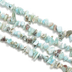 PLTbeads 5-8mm Natral Healing Gemstone Waist Bracelets Necklace Kit Irregular Stone DIY Crafts Design Jewelry Making 1 Strand per Bag Approxi 34 inch (Larimar Chips) - color: Larimar Chips