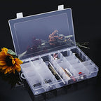 Gospire 36 Grids Clear Plastic Jewelry Box Organizer Storage Container with Removable Dividers (36 Grids - Clear) - color: Clear-36 Grids