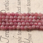 Song Xi 180pcs 2mm Natural Pink Tourmaline Gemstone Beads Faceted Round Loose Stone Beads for Jewelry Making (1 Strand) - color: Pink Tourmaline, size: 1.9-2.4mm