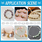 PH PandaHall 100pcs 10 Styles Brass Flower Bead Caps 6/7/8mm Silver Spacer Beads Bead End Caps Flat Spacers Flower Bracelet Beads for Friendship Bracelet Earring Jewellery Making DIY Crafts - color: Silver