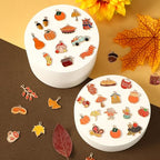 SANNIX 110Pcs/55 Pairs Fall Charms, Thanksgiving Charms for Jewelry Making Bulk, Autumn Thanksgiving Pumpkin Maple Leaf Turkey Enamel Charm Pendants for DIY Bracelet Necklaces Earrings Craft - style: Fall Charms
