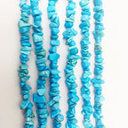 3-5mm Natural Blue Turquoise Gemstone Chips Loose Beads Semi Precious for Jewelry Making DIY Handmade Craft Supplies 1 Strand per Bag Approxi 32" - color: Blue Turquoise