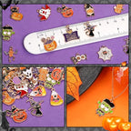 MARFOREVER 40 Pcs/20 Pairs Halloween Charms, Enamel Halloween Charms Bulk Pumpkin Bat Skeleton Witch Spider Candy Charm Pendants for Jewelry Bracelet Necklace Making - style: Halloween