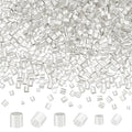1500Pcs 3 Styles Brass Tube Crimp Beads Silver Tube Beads Crimping Tubes Accessories Round Tubes Loose Spacer Bead for Jewelry Making Hole: 1-2mm - color: Silver