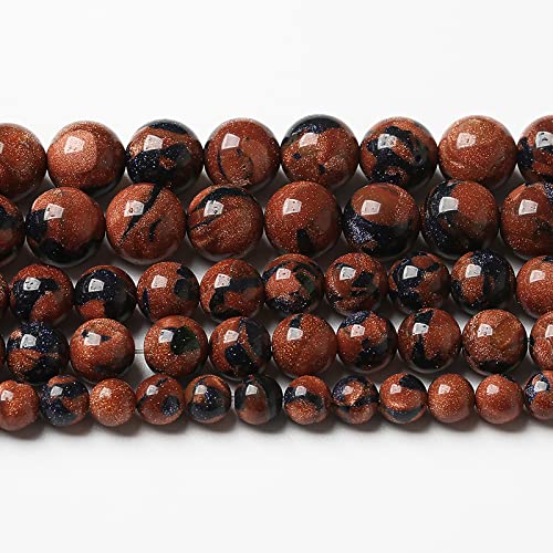 90pcs 4mm Starry Bicolor Sandstone Beads Natural Round Loose Spacer Beads for Jewelry Making DIY Bracelets Crystal Energy Healing Power Stone (4mm, Bicolor Sandstone Beads) - color: Bicolor Sandstone Beads, size: 4mm
