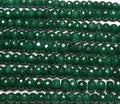 14" Strand Emerald 4mm Faceted Rondelle Gemstone Beads, Loose Stone for Jewelry Making Beads
