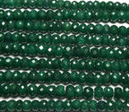 14" Strand Emerald 4mm Faceted Rondelle Gemstone Beads, Loose Stone for Jewelry Making Beads