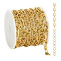 UMAOKANG 2 Meters Gold Plated Stainless Steel Chain for Jewelry Making Paperclip Chain Necklace DIY Jewelry Supplies Findings - color: Paperclip (Gold)