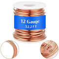 Therwen 12 Gauge Copper Wire for Electroculture, Gardening Plants, Jewelry Making DIY Beading Craft Bendable Solid Bare Copper Wire, 1 Pound Spool(0.080'' Dia, 52.5' Length) - size: 0.080'' Dia, 52.5' Length, style: 12 Gauge