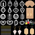 Kajaia 114 Pcs Polymer Clay Earring Cutters Bohemian Flowers Leaf Polymer Clay Earring Cutters Set Jewelry Making Supplies for Women Craft DIY - color: Fresh Style