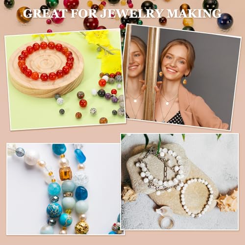 PATIKIL 6mm Indian Agate Beads, 200 Pcs Round Natural Gemstone Beads Smooth Stone Beads Turquoise Genuine Stone Beads for Bracelet Necklace Jewelry Making DIY - color: Indian Agate, size: 6mm