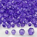 850pcs Acrylic Round Faceted Beads 6mm 8mm 10mm 12mm Faceted Round Spacer Beads for Bracelets Necklace Earring DIY Jewelry Making Craft(Bluish Violet) - color: Bluish Violet