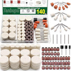 140PCS Polishing Buffing Wheel for Dremel Polishing Kit,Buffing Wheels & Polishing Bits &Sanding Bits for Rotary Tool Accessories with 1/8 Inch Shank, Sanding Kit for Metal, Brass, Wood, Watch,Jewelry