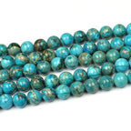 MJDCB 4mm Light Blue Imperial Jasper Gemstone Beads Round Loose Stone Bead for Jewelry Making Bracelets Necklaces - color: Light Blue Imperial Jasper, size: 4mm