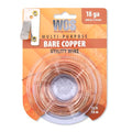 WCS Bare Copper Utility Wire 18 Gauge | Flexible Wire for Crafts and Home Improvement | Unfinished Copper Material | 25 ft Dispenser - size: 18 Gauge / 0.040 in / 25 Ft