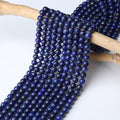 DUQGUHO Blue Beads for Jewelry Making 8mm Lapis Lazuli Beads for Bracelets DIY Natural Crystal Bead 47PCS - color: Blue#3