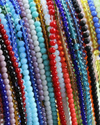 8mm Glass Beads 46PCS Glass Beads for Jewelry Making Charm Round Loose Bead for Bracelet Making Kit (White Jade) - color: White Jade